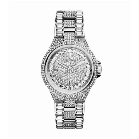 michael kors silver rhinestone watch|michael kors mini camille.